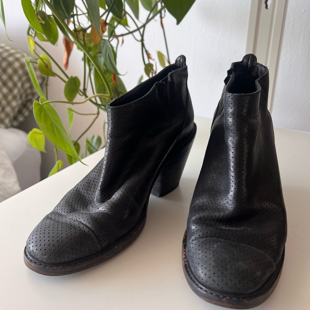 Rachel Comey Black Perforated Ankle Booties - Picture 4 of 7